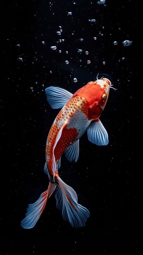 Koi fish swimming animal carp. | free image by rawpixel.com / Miiruuku Koi Reference, Koi Fish Photo, Koi Fish Photography, Beautiful Ponds, Fish Beautiful, Koi Fish Swimming, Fish Photography, Marine Life Art, Coy Fish