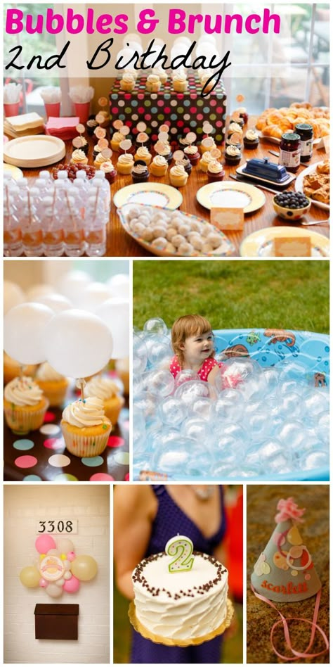 So many cute ideas at this bubbles & brunch 2nd birthday party! See more party ideas at CatchMyParty.com. #girlbirthday #kidspartyideas Girls Brunch Ideas, Bubble Birthday Parties, Bubble Birthday, Girls Brunch, Bubble Party, Second Birthday Ideas, Fun Birthday Party, Birthday Brunch, Brunch Ideas