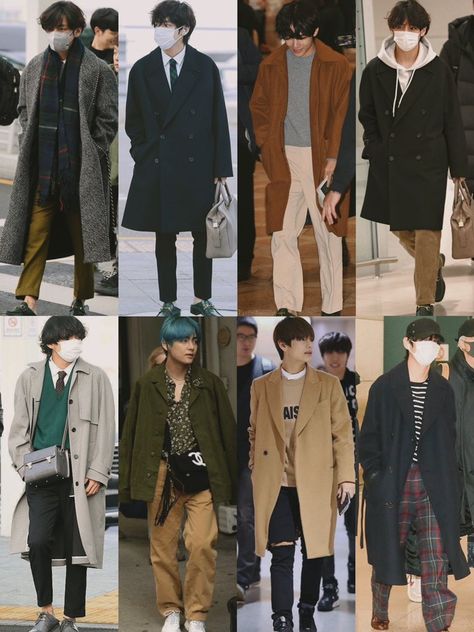 Kim Taehyung Outfit, Taehyung Outfits, Taehyung Outfit, Airport Fashion Kpop, Japanese Fashion Magazine, Bts Clothing, Bts Inspired Outfits, Airport Fashion, Popular Outfits