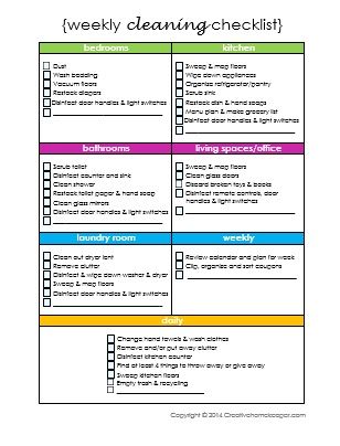 Free weekly cleaning checklist House Keeper Checklist, Cleaning Roster, Home Cleaning Schedule Printable, Weekly Cleaning List, House Keeper, Filofax Organizer, Cleaning Checklists, Cleaning Chart, Cleaning Schedules