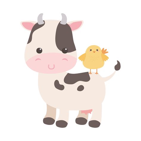 Download the cute little chicken in cow animal cartoon isolated design 1846513 royalty-free Vector from Vecteezy for your project and explore over a million other vectors, icons and clipart graphics! Cow Vector, Cow Drawing, Farm Theme Birthday, Icon Set Design, Cow Clipart, Happy Cow, Cartoon Cow, Designs Coloring Books