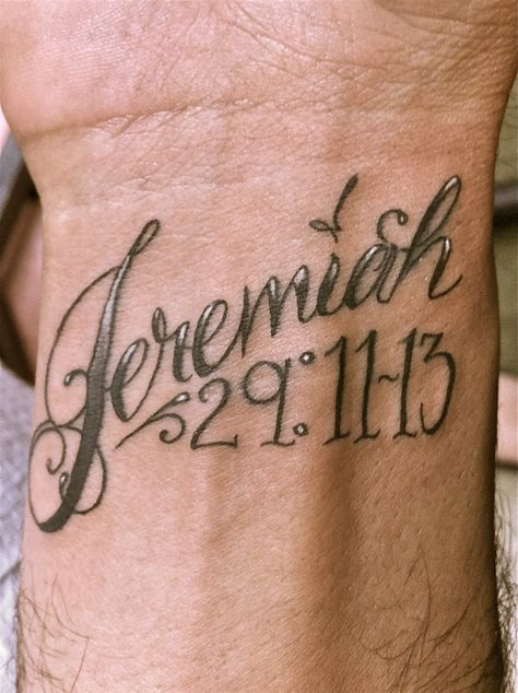 amy jean: tattoos of the week. #4 Jeremiah 29 11 Tattoo Ideas Fonts, Jeremiah 29 11 Tattoo Ideas, Jeremiah Tattoo, 29 11 Tattoo, Jeremiah 29 11 Tattoo, 11 Tattoo Ideas, 2016 Tattoo, 11 Tattoo, Biblical Tattoos