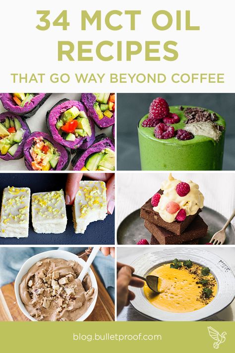 These MCT oil recipes make everything from smoothies to ice cream -- all while infusing your dishes with quality fat that keeps you focused. Mct Oil Smoothie Recipes, Recipes With Mct Oil, Recipes Using Mct Oil, Foods High In Mct Oil, Mct Foods, Mct Recipes, Mct Oil Recipes, Ketogenic Meals, Gut Recipes