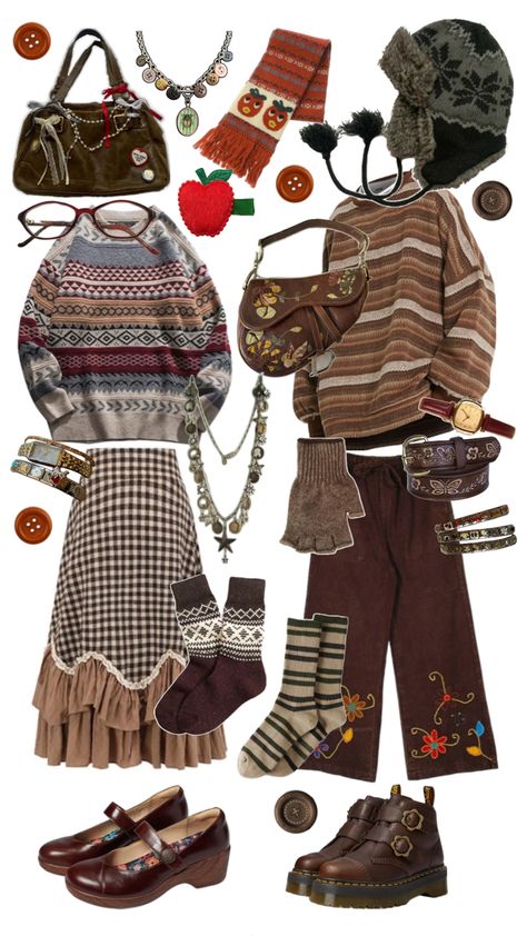 Crazy Fashion Outfits, Twee Outfits, Grandmacore Outfit, Grandma Aesthetic Outfit, Grandma Clothes, Grandma Cottagecore, Silly Clothes, Cottagecore Cottage, Outfit Collage