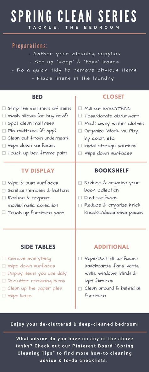 Deep Cleaning Bedroom, Spring Cleaning Bedroom, Cleaning Bedroom, Bedroom Checklist, Diy Cleanse, Cleaning Hacks Bedroom, Bedroom Cleaning, Room Cleaning Tips, Deep Cleaning Checklist