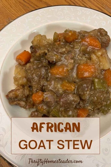 Goat Meat Stew Recipes, Goat Stew Slow Cooker, African Goat Stew Recipe, Goat Meat Recipes, Kenyan Cuisine, Goat Stew Recipe, Meat Soups, Goat Stew, Stew Recipes Crockpot