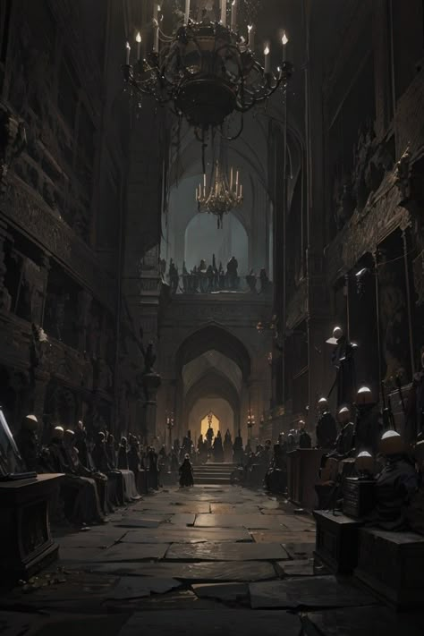 Vast Catacomb Lined With Puppets Catacombs Concept Art, Fantasy Catacombs, Catacombs Art, Catacombs Aesthetic, Planescape Art, Fantasy World Aesthetic, Dark Dungeon, Dark Kingdom, Dark Castle