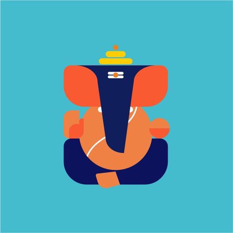 Ganesh Illustration Art, Ganpati Illustration Art, Ganpati On Canvas, Ganpati Illustration, Ganpati Bappa Rangoli, Ganesh Illustration, Ganesha Illustration, Ganesha Abstract, Ganpati Rangoli