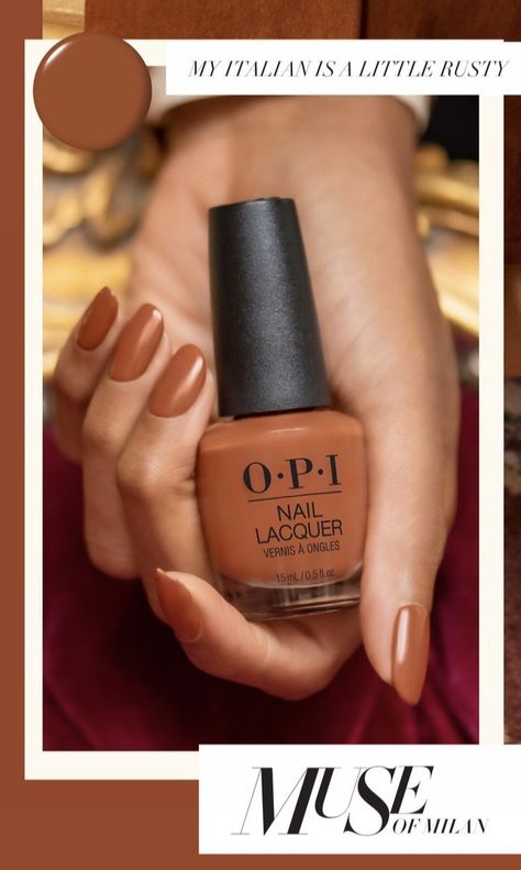 Peach Nail Polish, Opi Gel Nails, Orange Nail Polish, Opi Nail Colors, Orange Nail, Peach Nails, Fall Gel Nails, October Nails, Nail Colours