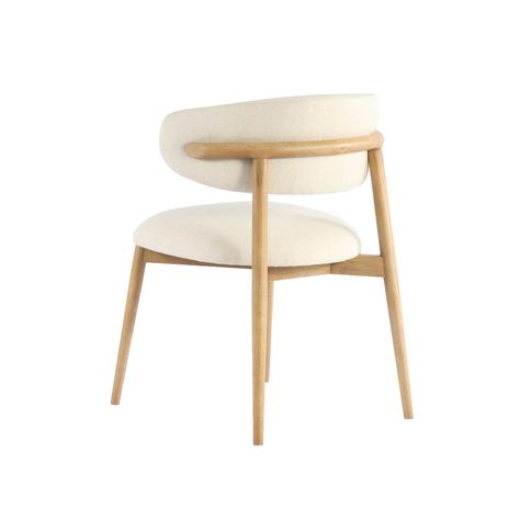 The Mila Dining Chair is the perfect addition to your contemporary dining space. Its organic neutral hue is stunningly complemented by its ash wood frame, creating a timeless look that will never go out of style. Greenhouse Home, Beige Dining Chair, Curved Chair, Media Furniture, Modern Upholstery, Counter Chairs, Mirror With Shelf, Sideboard Console, Clock Decor