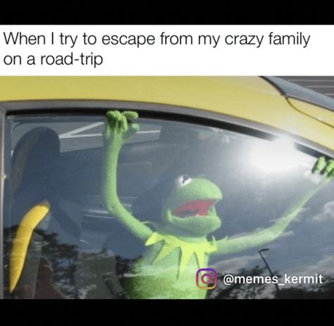 On the road again #roadtrip #roadtripmemes #driving #vacation #vacationmemes Road Trip Humor, Road Trip Meme, Driving Memes, Kermit Memes, Driving Humor, Vacation Meme, Road Trip With Kids, Family Funny, On The Road Again