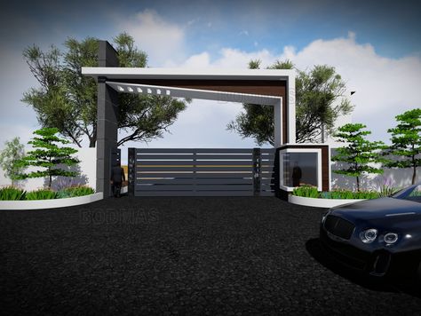 Gate Arches Entrance, Security Post Design, Entrance Gates Design Architecture, Entrance Gates Design Architecture Front Entry, Main Gate Arch Design, Entrance Arch Design, Building Entrance Design, Entrance Gate Design, Residential Entrance