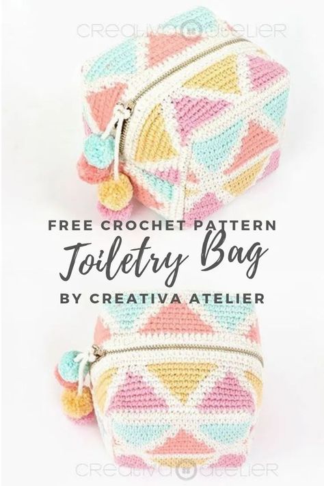 Free Crochet Pattern Toiletry Bag • Free Crochet Patterns Crochet Toiletry Bag, Wallet Pattern Free, Boho Crochet Patterns, Crochet Wallet, Crochet Patterns Free, Crochet Collection, Easy Crochet Stitches, Crochet Dishcloths, Crochet Inspo