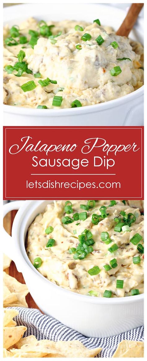 Jalapeno Popper Sausage, Cheese Jalapeno Dip, Jalapeno Poppers With Sausage, Sausage Dip Recipe, Top Appetizers, Slow Cooker Dips, Sausage Dip, Jalapeno Dip, Popper Dip