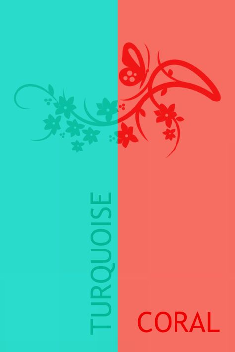 Coral And Turquoise Wedding Colors, Tiktok Slideshow, Colours That Go Together, Pastel Bedroom, Purple Palette, Summer Palette, Coral Aqua, Frutiger Aero, Teal Coral