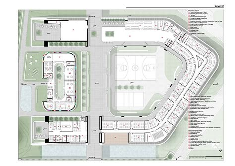 Competition (1st Prize) The Compass, School Complex on Behance Park Site Plan, Case Study Architecture, Poster Arsitektur, School Building Plans, Form Development, Elementary School Architecture, Architecture Model Trees, Slope House Design, Architectural Poster