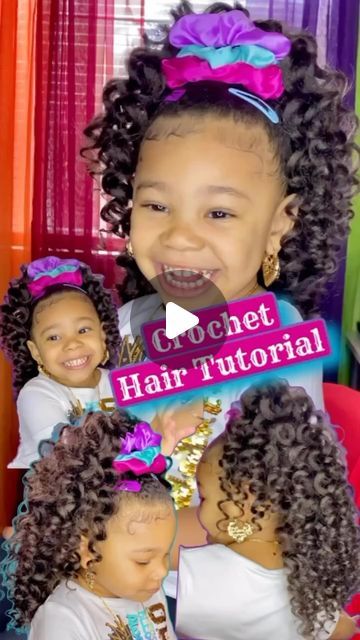 Dream Dior on Instagram: "Hair💕   #reels #hairstyles #blackhairstyles #protectivestyles #kidshairstyles #hairtutorial #braids #braidstyles" Half Braid Half Crochet Hairstyles, Crochet Braids Hairstyles For Kids, Curly Crotchet Hairstyles, Half Up Half Down Tutorial, Kids Crochet Hairstyles, Curly Half Up Half Down, Crochet Braid Pattern, Hair Braid Patterns, Half Braid