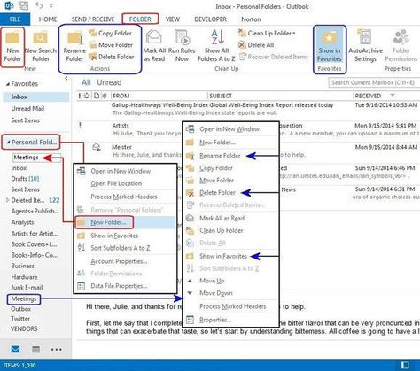 Outlook organization tips: 5 ways to tame the email pile | PCWorld Outlook Productivity, Outlook Hacks, Outlook Tips, Outlook 365, Office Tips, Custom Folders, Excel Hacks, Folder Templates, Computer Shortcuts