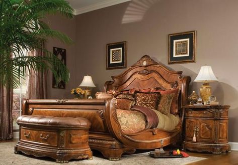 Eco Friendly Wooden Furniture for Green and Modern Interior Design Wood Sleigh Bed, King Size Bed Headboard, Traditional Bedroom Furniture, King Size Bedroom Sets, King Sleigh Bed, Sleigh Bed Frame, California King Size Bed, Retro Bedroom, Sleigh Bedroom Set