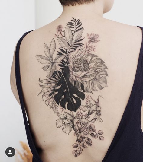 Olivia Tattoo, Backpiece Tattoo, Flower Tattoo Back, Floral Tattoo Sleeve, Plant Tattoo, Flower Tattoo Sleeve, Floral Tattoo Design, Botanical Tattoo, Up Tattoos