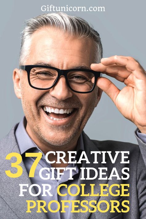 Would you like to show your appreciation to the college professors who have helped shape your education or provided you with mentorship? If so, consider one or more of the following 37 gift ideas for college professors. You can use any of these as birthday gifts, holiday gifts, or teacher appreciation gifts. #college #professor #giftsforcollege #collegegifts #collegegiftideas Professor Appreciation Gifts, Teacher Appreciation Gifts For Men Teachers, Male Appreciation Gifts, College Professor Gifts Ideas, Professor Appreciation Gifts College, College Professor Gifts, Professor Gift Ideas, Men Teacher Gifts, Gift Ideas For Male Teachers