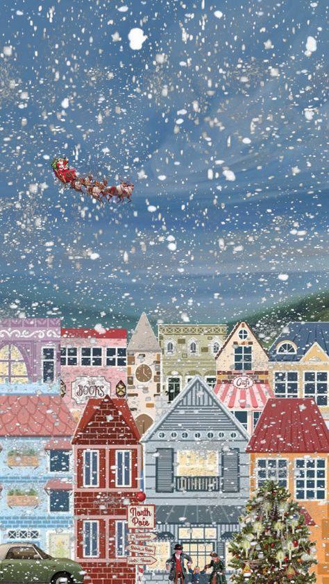 #wallpaper #christmas #christmaswallpaper #christmasvillage Christmas Village Wallpaper, Village Wallpaper, Christmas Wallpaper Ipad, Wallpaper Christmas, Disney Fine Art, Cute Christmas Wallpaper, Pretty Phone Wallpaper, Collage Background, Holiday Wallpaper