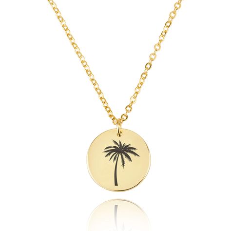 PRICES MAY VARY. IMPORTANT - Please ignore the delivery time frame that Amazon shows, it is much shorter in reality. The processing time for our orders is 2-5 business days, and the shipping time is 2-6 business days. Palm Tree Necklace. A lovely gift for your wife or yourself. This Palm Tree Necklace makes the perfect birthday gift for your best friend. Click on "Customize Now" for personalization Palm Tree Necklace. Material: Sterling Silver or Gold/Rose Plated 18k. Beleco Jewelry making beaut Tree Engraving, Palm Tree Jewelry, Gold Palm Tree, Palm Tree Necklace, Tiny Pendant, Heart Choker, Pink Beach, Tree Necklace, Valentines Necklace