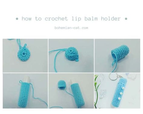 Crochet Lip Balm Holder Tutorial, Crochet Lip Balm Holder Pattern Free, Crochet Chapstick Holder Pattern Free, Crochet Chapstick Holder, Crochet Lip Balm Holder, Crochet Presents, Knit Loom, Crochet Project Free, 100 Crochet Stitches