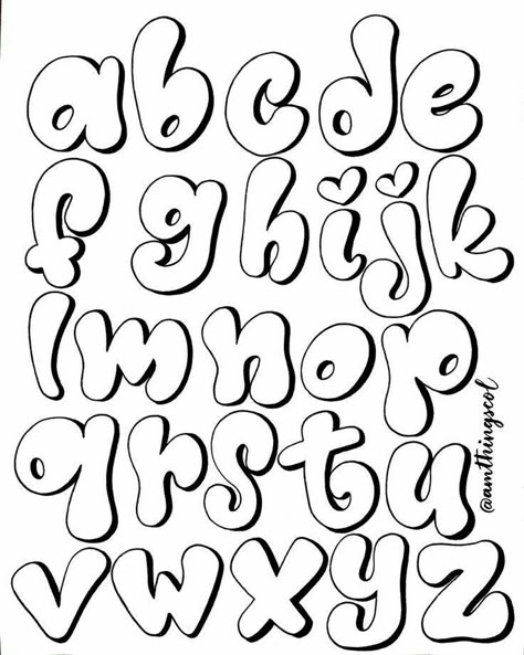 Fancy Fonts Alphabet, Script Fonts Alphabet, Cool Fonts Alphabet, Cursive Fonts Alphabet, Cute Fonts Alphabet, Letters Tattoo, Hand Lettering Alphabet Fonts, Bubble Letter Fonts, Fonts Handwriting Alphabet