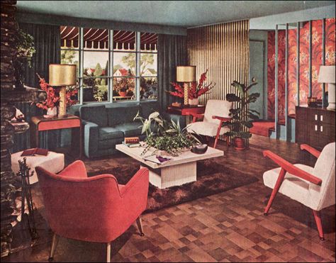 Retro Furniture Living Room, 1940s Interior, Living Room Vintage, Retro Interior Design, Retro Living Rooms, Traditional Interior Design, Casa Vintage, Deco Retro, Trendy Living Rooms