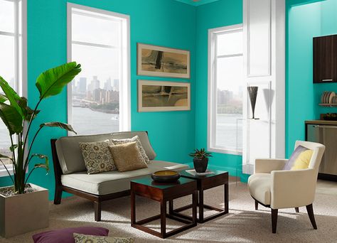 Tropical Sea HDC-MD-22 | Behr Paint Colors Green Wall Paint, Green Wall Paint Colors, Behr Exterior Paint, Green Painted Walls, Birth Colors, Behr Colors, Behr Paint Colors, Behr Paint, Blue Paint Colors