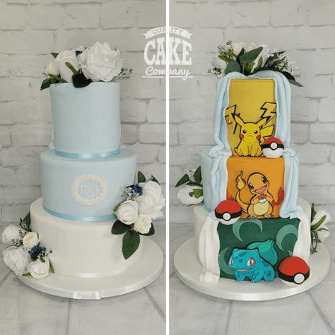 One Piece Wedding Theme, Pokemon Wedding Ideas, Pokemon Wedding Cake, Pokemon Wedding, Nerdy Wedding Cakes, Nerdy Wedding, Harry Potter Wedding, Wedding 2025, 2024 Wedding