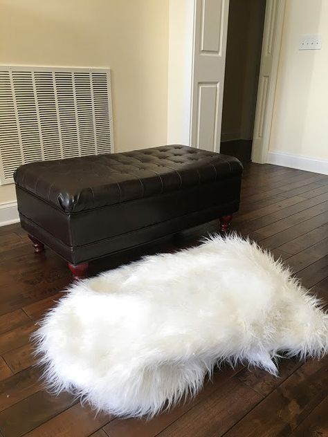 Fur Ottoman Makeover in Less Than an Hour! – Less Than Perfect Life of Bliss Faux Ottoman, Ottoman Makeover Diy, Faux Fur Christmas Decor, Ottoman Makeover, Fur Furniture, Faux Fur Ottoman, Fur Ottoman, Diy Ottoman, Earthy Home Decor