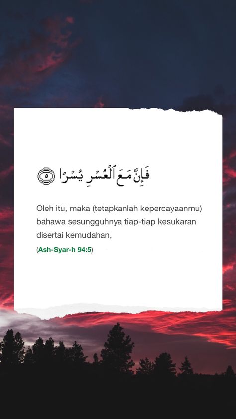 Surah As-Syarh Quote Ayat Quran Malay Malay Quotes Life, Ayat Deep, Wallpaper Islamic Quotes, Islamic Quran Quotes, Quotes Malay, About Quran, Muslim Reminder, Malay Quotes, Wallpaper Islamic