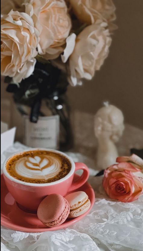 Cute Girly Aesthetic, Widget Themes, Le Macaron, Hot Chocolate Drinks, Flowers Coffee, Cappuccino Coffee, Coffee Wallpaper, Wallpaper Mobile, Views Video