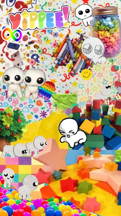 Kidcore Wallpaper, Scenecore Art, Scene Drawing, Goofy Drawing, Simple Iphone Wallpaper, Rainbow Wallpaper, Silly Dogs, Silly Images, Wow Art