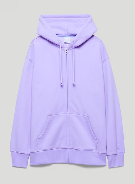 Tna Cozy Fleece Boyfriend Zip Hoodie - Gd Light Iris Flannel Coat, Denim Short Dresses, Hoodie Cozy, Hoodie Oversize, Sweater Fits, Stylish Sweaters, Pinterest Outfits, Cool Hoodies, Really Cute Outfits