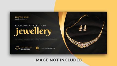 Business Promotion Poster, Freepik Illustration, Cover Template Design, Jewelry Banner, Shop Banner Design, Web Design Examples, Banner Design Layout, Graphics Template, Store Banner