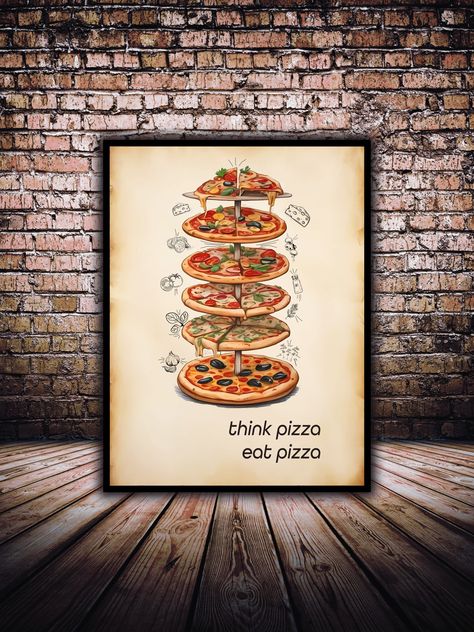 Pizza Wall Art, Pizza Photo, Pizza Poster, Pizza Lovers, Eat Pizza, Ikea Frames, Photography Wall Art, Food Print, Poster Wall