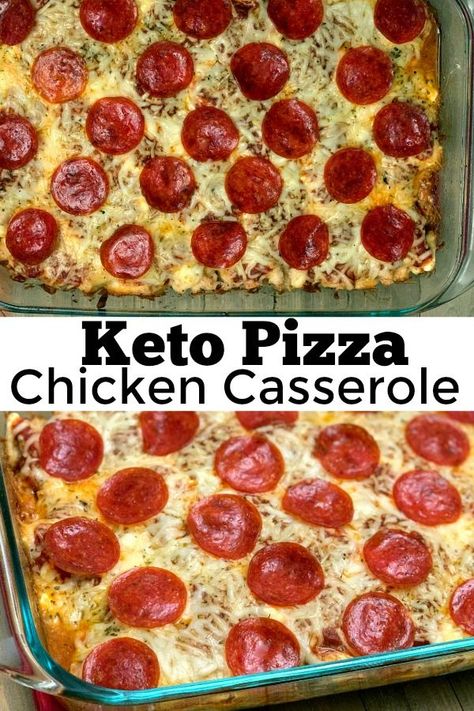 Chicken Pizza Casserole, Keto Pizza Chicken, Quick Supper, Low Carb Chicken Casserole, Favorite Casserole Recipes, Eating Low Carb, Man Recipes, Keto Casseroles, Pizza Chicken