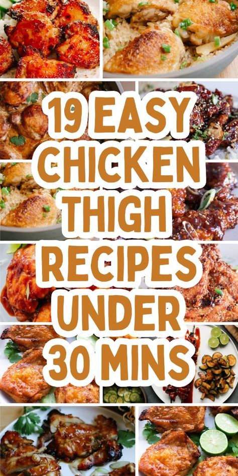 Chicken thigh recipes under 30 minutes are ideal for busy nights when you need a quick and delicious meal. Save this recipe for a speedy and satisfying dinner! Delicious Chicken Thigh Recipes, Chicken Thigh Easy Recipes, Quick Chicken Thigh Dinner, Chicken Thigh Meal Ideas, Chicken Thigh Recipes Quick, What To Make With Chicken Thighs, Easy Chicken Thighs Recipe, Chicken Breast And Thigh Recipes, Thigh Chicken Recipes