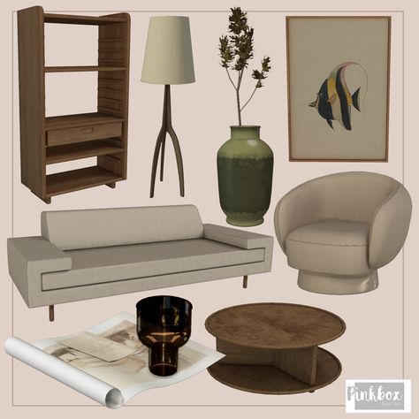 Pinkbox Anye, Sims 4 Modern House, Living Room Sims 4, Sims 4 Cc Furniture Living Rooms, Sims 4 Beds, Sims 4 Cheats, Sims 4 Kitchen, Die Sims 4, Mod Furniture