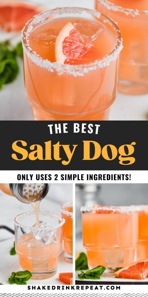 Salty Dog Dog Themed Drinks Puppy Party, Dog Themed Alcoholic Drinks, Dog Inspired Cocktails, Dog Themed Cocktails, Dog Themed Drinks, Alcohol Therapy, Salty Dog Drink, Salty Dog Cocktail Recipe, Dear Alcohol