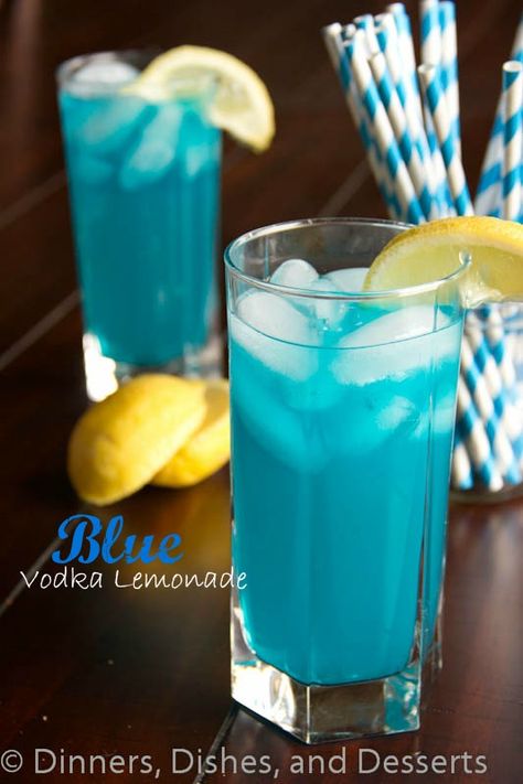 Blue Vodka Lemonade A fun blue twist to a classic lemonade and vodka Ingredients •8 oz lemonade •3 oz blue liquor (UV Blue Vodka, Blue Curacao) •Blue food coloring, optional Instructions 1.Mix together lemonade and blue liquor. Add a drop or 2 of blue food coloring for a deeper blue color. 2.Serve over ice. Garnish with lemon if desired Lemonade And Vodka, Vodka Blue, Vodka Lemonade, Uv Blue, Liquor Drinks, Blue Food Coloring, Recipes Delicious, Blue Food, Blue Curacao