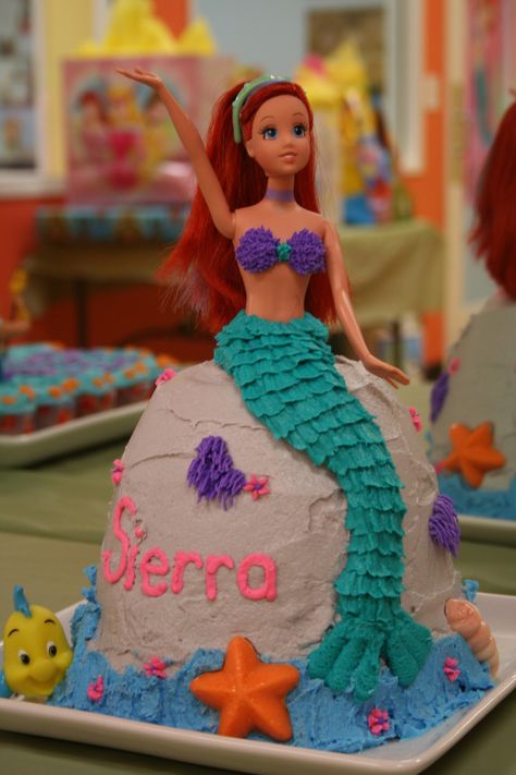 Little Mermaid Sitting On A Rock Cake To make this cake, I followed the instructions that come with the Wilton Wonder Mold cake pan.... 6 Layer Cake, Mermaid Sitting On A Rock, Mermaid Sitting, Rock Cake, Little Mermaid Cakes, Wilton Cake Pans, Barbie Doll Cakes, Mermaid Birthday Cakes, Mermaid Theme Party