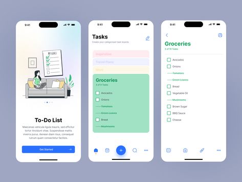 To-Do List App by Sudhakar Mannam To Do List App Design, Todo App Ui Design, List Ui Design, Day One App, To Do List App, Todo List App, Prototype App, Grocery List App, Todo App