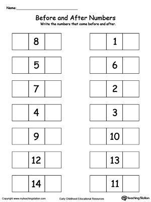 Before And After Kindergarten Math, Kindergarten Dry Erase Worksheets, Counting By Tens Kindergarten, What Comes After Worksheets 1 To 20, Before And After Numbers, Preschool Number Worksheets, Numbers Worksheets, Math Sheets, Number Identification