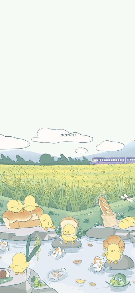 Duck Wallpaper, Iphone Wallpaper Kawaii, Cute Cartoon Wallpapers, Ducks, Cute Cartoon, Iphone Wallpaper, Wallpapers, Iphone, On Twitter