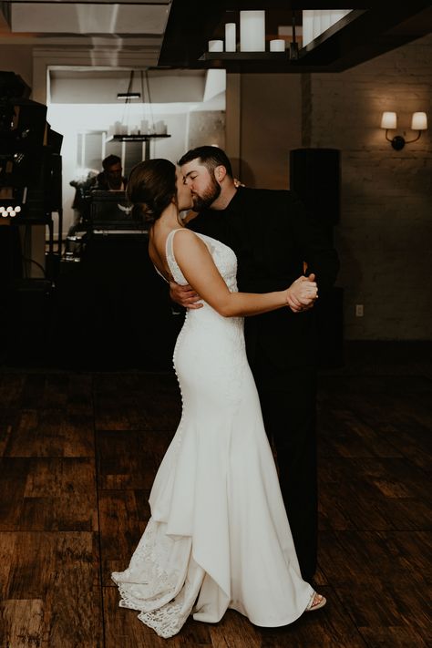 That right there is called a "French bustle" folks. It's one of several bustles our seamstress team uses to pull up the train of your gown so you don't step on it during your reception and dances. So don't be afraid of those beautiful trains y'all! You can get your beautiful portraits as well as dance all night long. 💃 photos @alliekelleyphoto our bride @jchambers0419 gown @essenseofaustralia #D2503 Crepe Wedding Dress Bustle, French Bussel Wedding Dress, French Bustle Wedding Dress, Bustle Wedding Dress Styles Trains, Train Flip Bustle Wedding Dress, French Bustle Wedding Dress Tulle, Brick And Bustle Bridal Shop, French Bustle, Long Photos