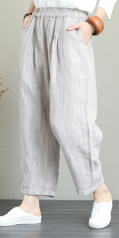 VINTAGE LOOSE HAREM PANTS WOMEN LINEN TROUSERS Q1287 Cotton Pants Women Casual, Cotton Pants Women Trousers, Cotton Pants Outfit, Cotton Trousers Women, Trouser Pants Pattern, Como Fazer Short, Model Celana, Cotton Pants Women, Linen Harem Pants